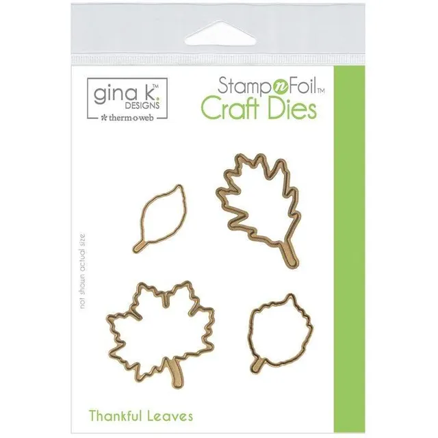 Gina K. Designs Thankful Leaves dies découpe x4