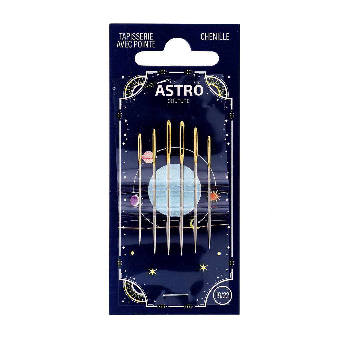 Bohin Aiguilles Astro Couture tapisserie pointe n°22 x6 laine