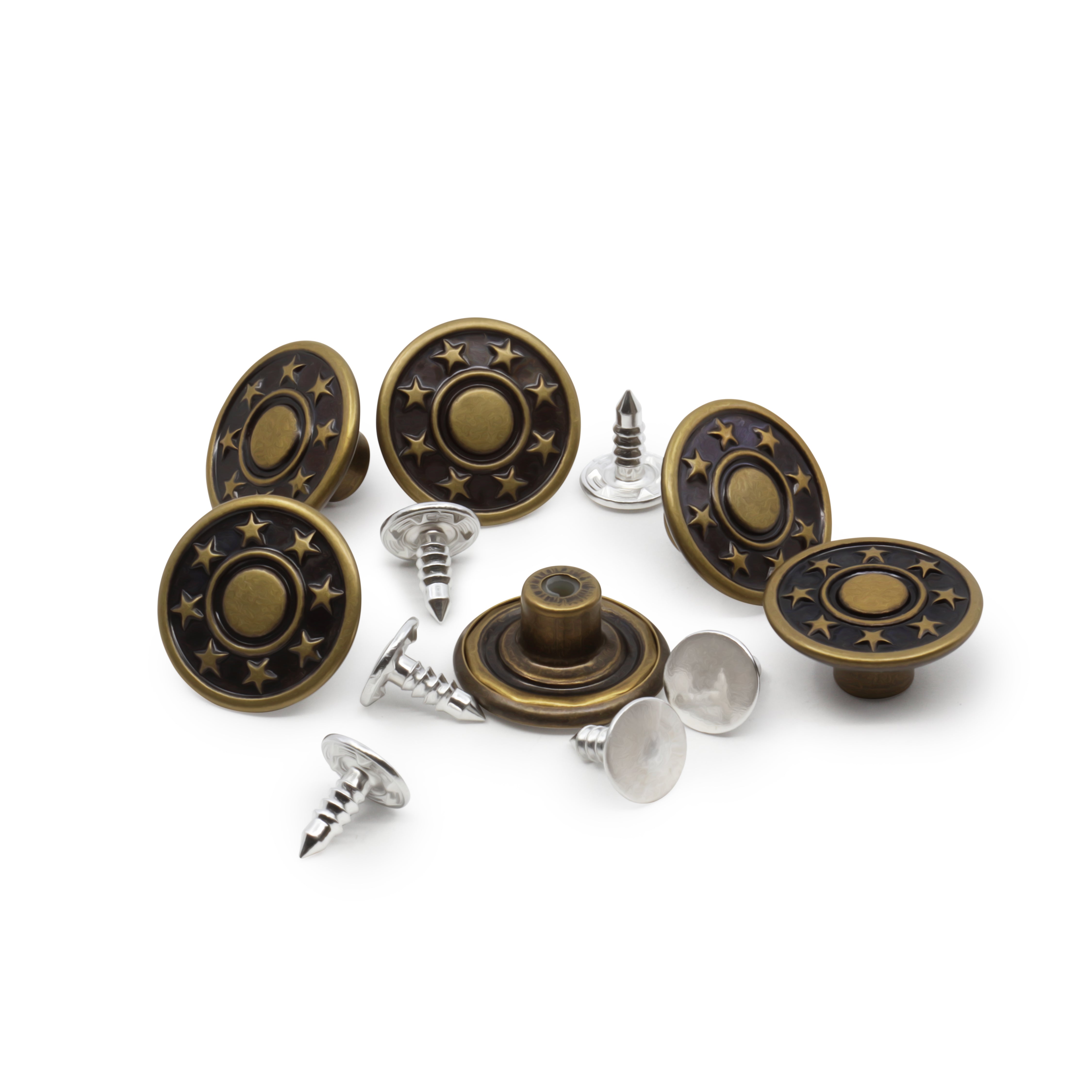 Dritz Jean Buttons bouton jean laiton antique x6 sans couture