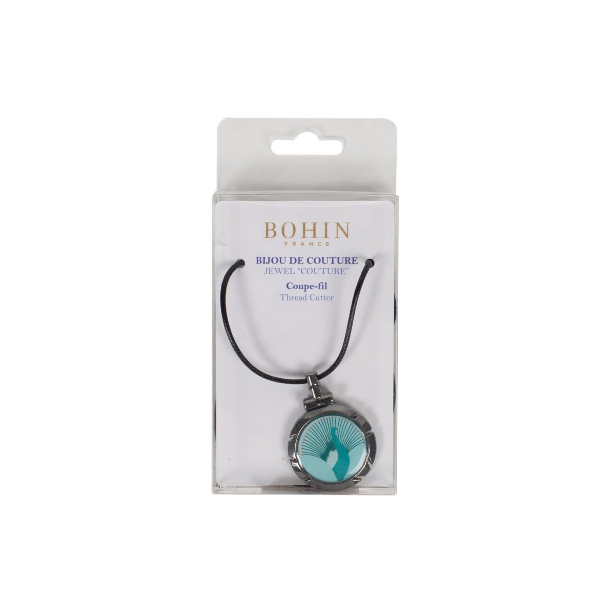 Bohin bijou coupe-fils pendentif Paon sans ciseaux 75 cm