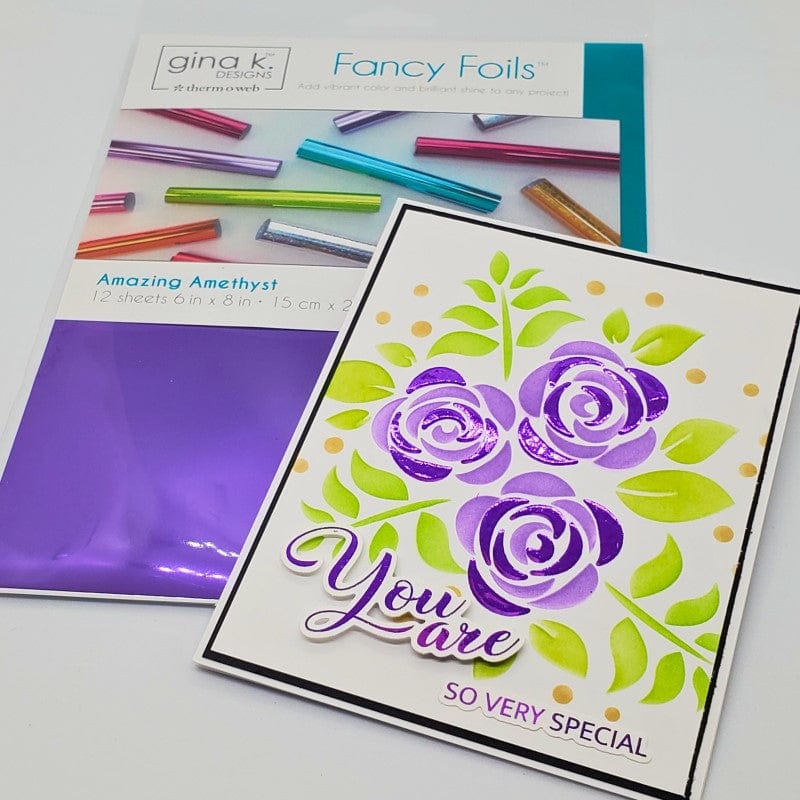 HeatnBond Gina K. Designs Foil transfert Amazing Amethyst 12 feuilles
