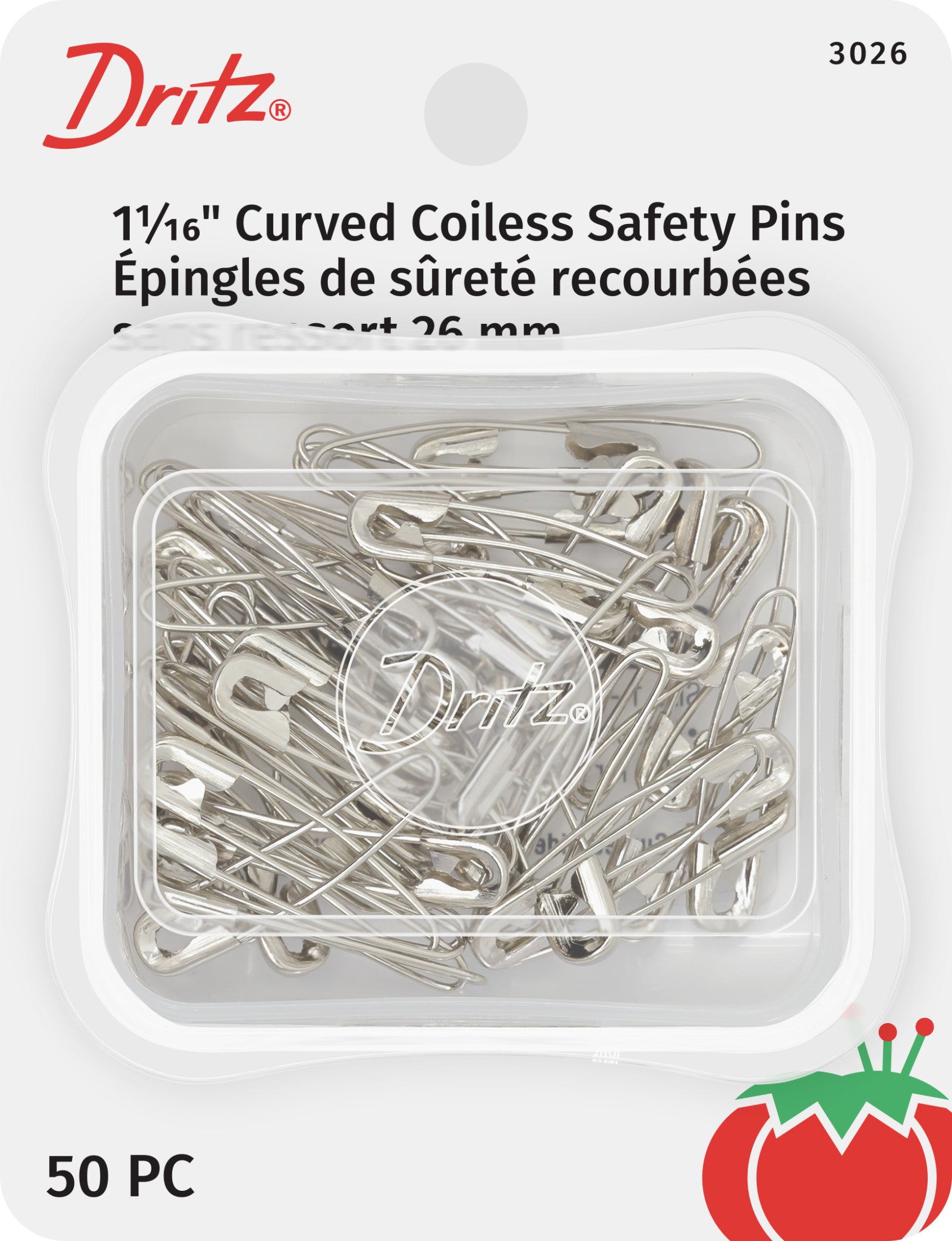 Dritz Épingle sûreté courbe sans ressort 27 mm 50 pcs