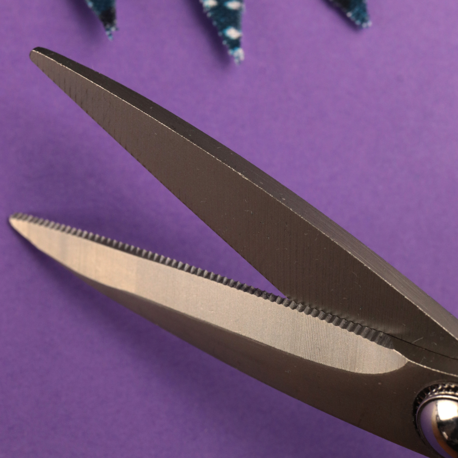 Bohin Coupe Ciseaux de précision micro-dentés ciseaux 17,5 cm Bleu