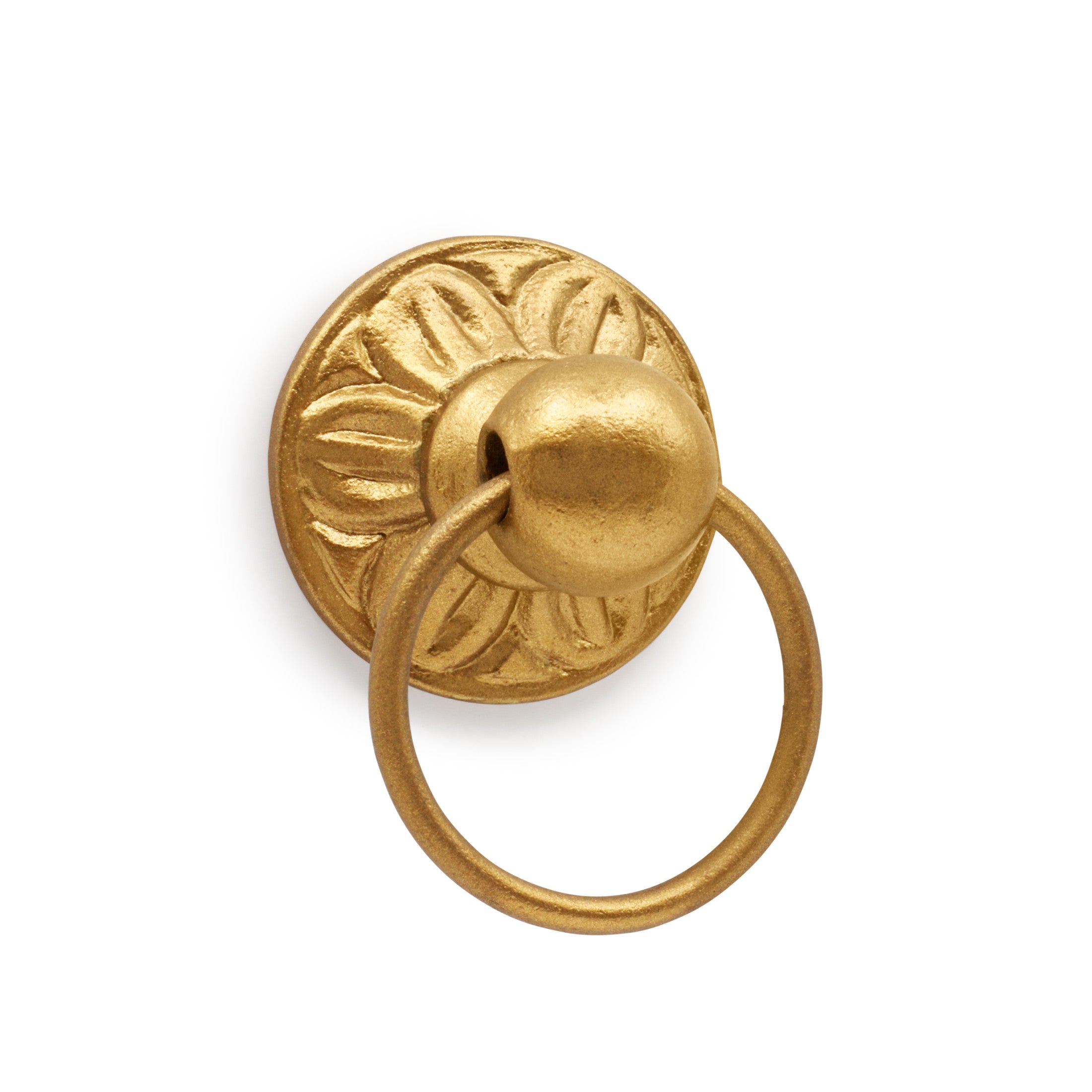 Dritz anneau poignée fonte dorée 1.6" meuble