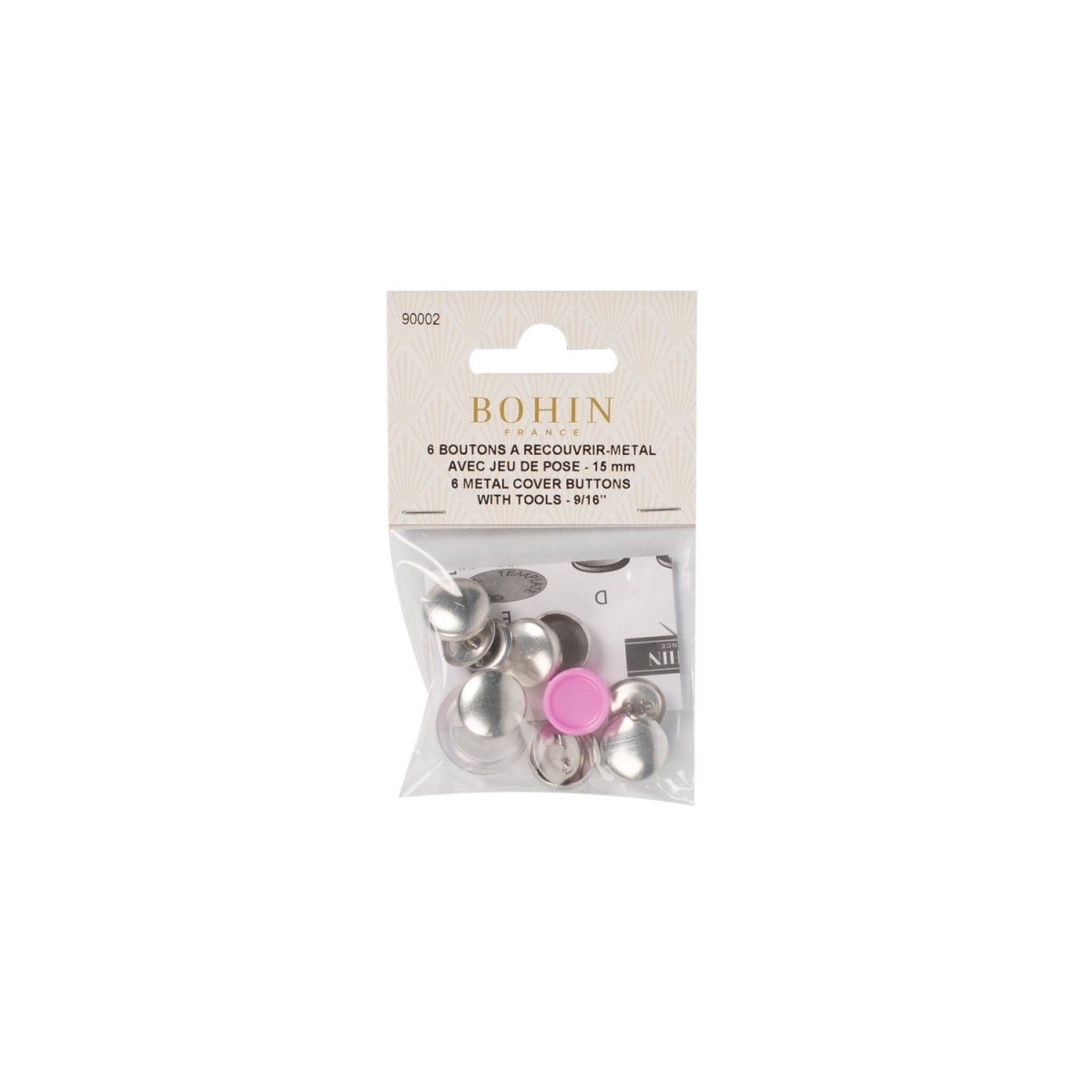 Bohin Boutons à recouvrir bouton 22 mm métal