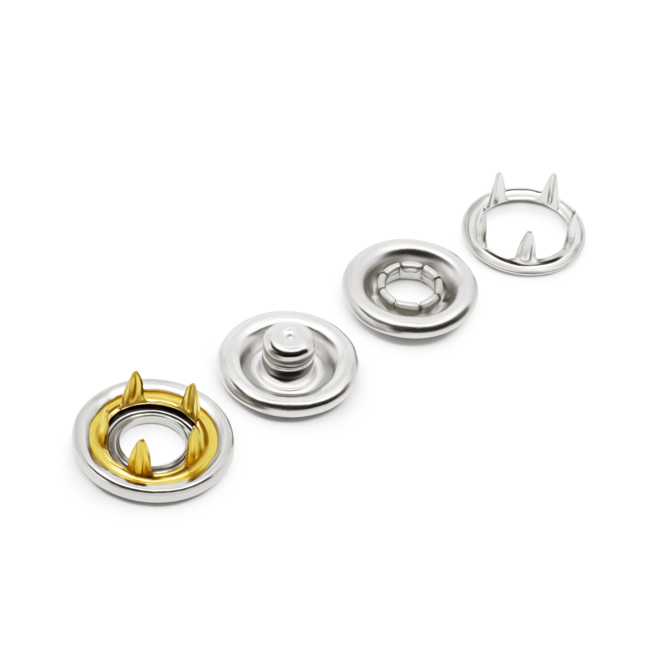 Dritz pressions décoratives nickel 12 mm lot 12 jeux