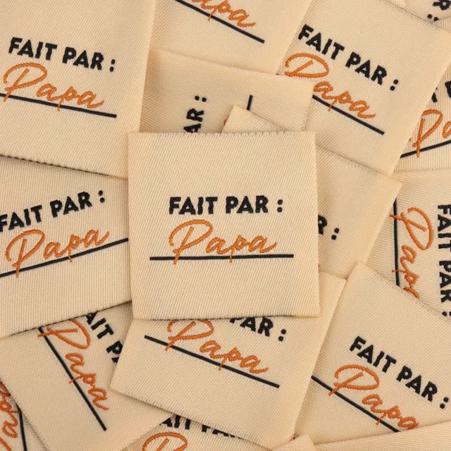 Bohin Fait par Papa étiquette tissu à coudre 3,5 cm
