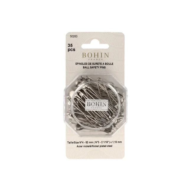 Bohin Épingles nourrice boule 52 mm boîte 35 N°4