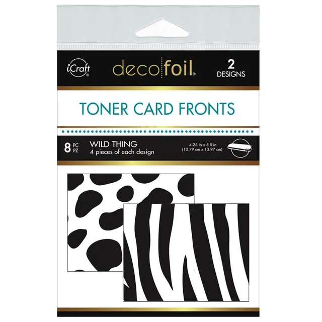 HeatnBond Deco Foil Wild Thing cartes A2 feuilles toner x8