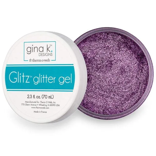Gina K. Glitz Lovely Lavender gel pailleté 65g pochoir