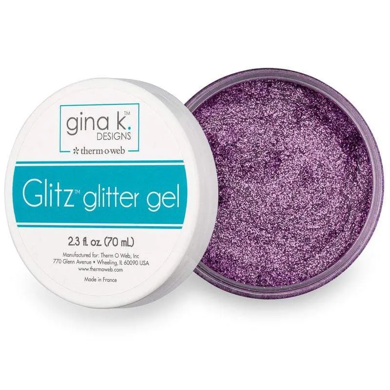 Gina K. Glitz Lovely Lavender gel pailleté 65g pochoir