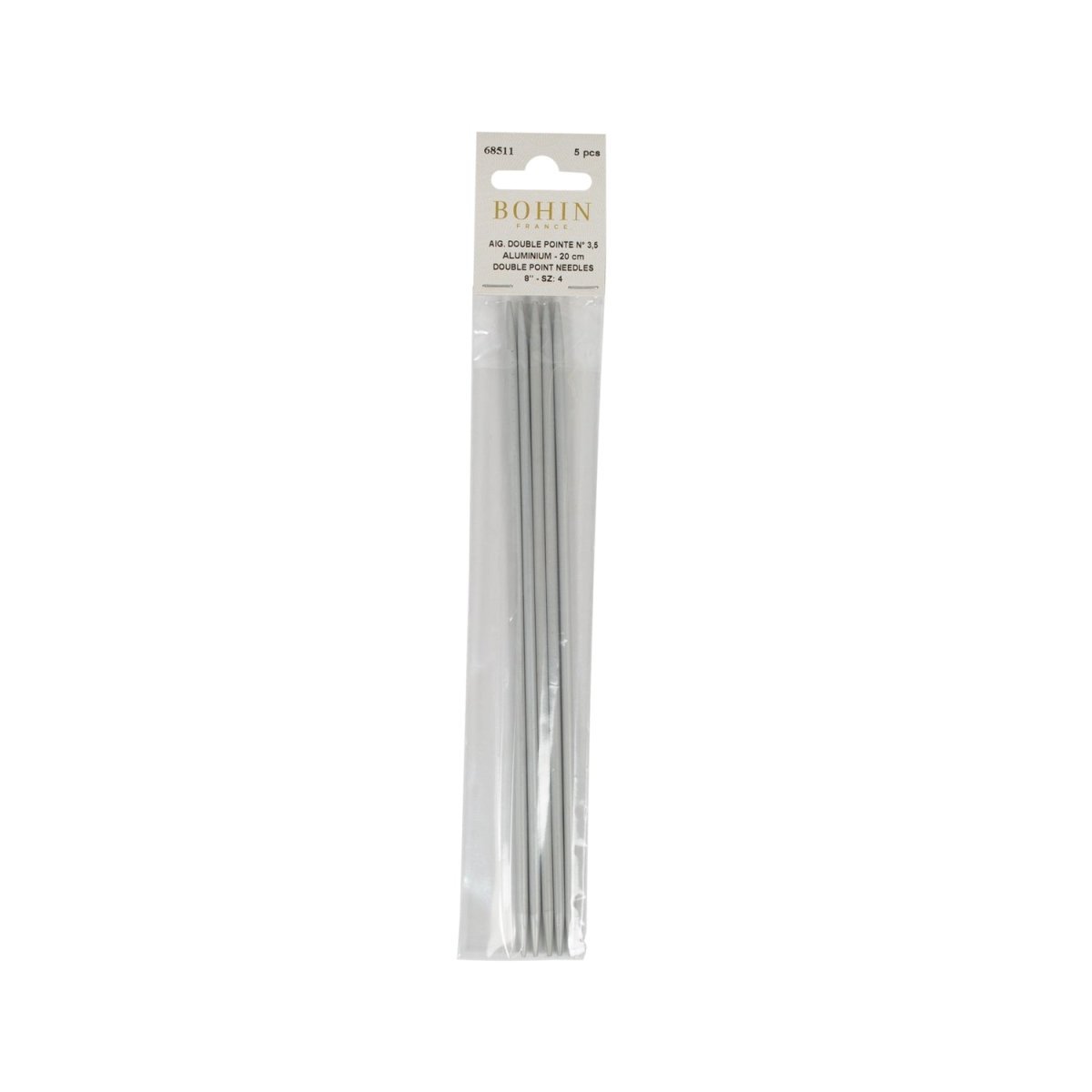 Bohin Aiguilles double pointe alu 19 cm N°3 chaussettes