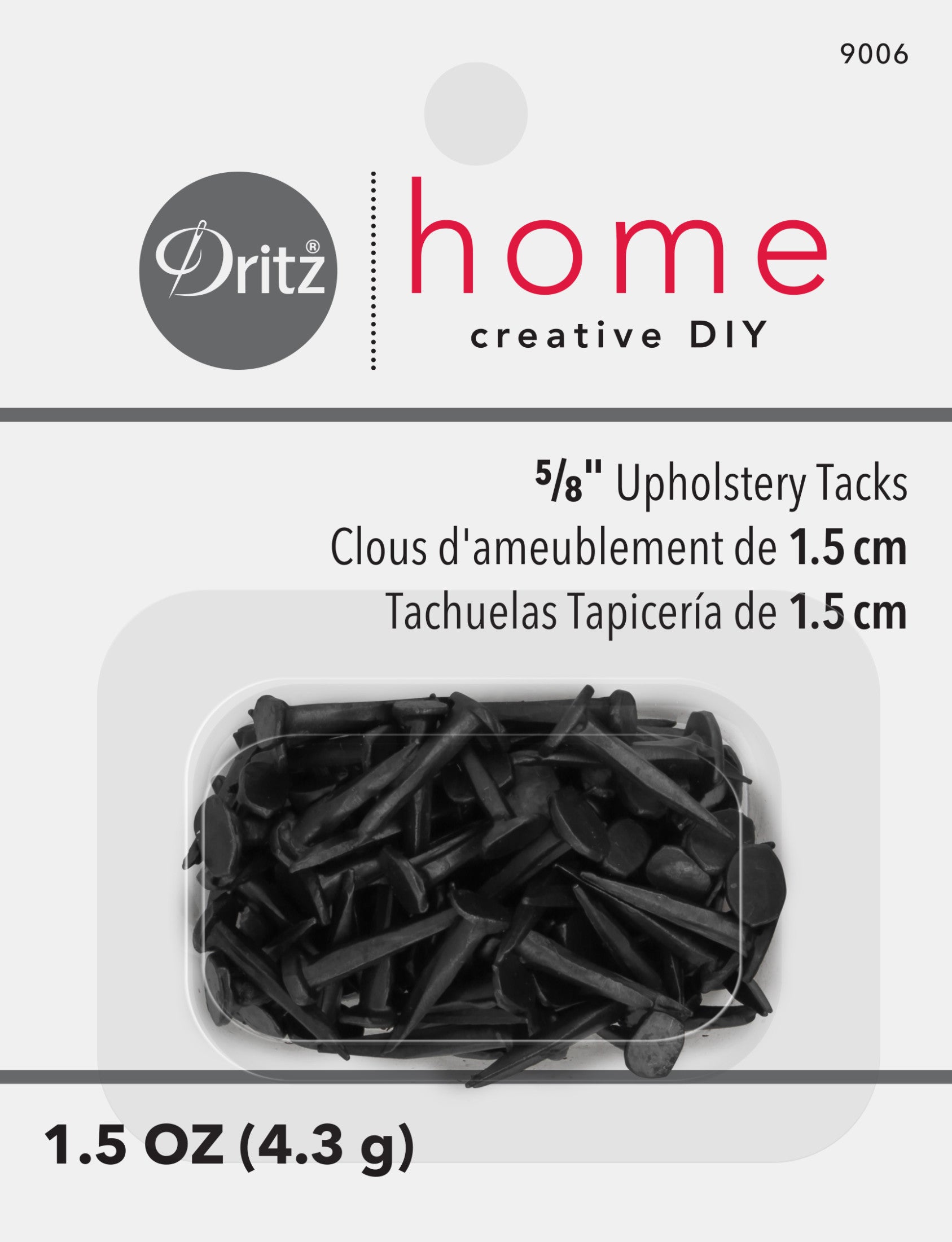 Dritz semences tapissier acier noir 12 mm 42 g