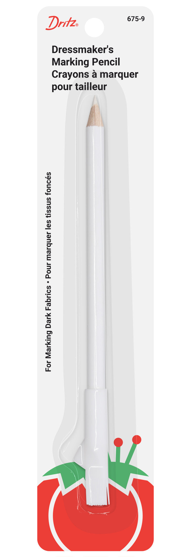 Dritz crayon tailleur marquage tissu blanc avec brosse