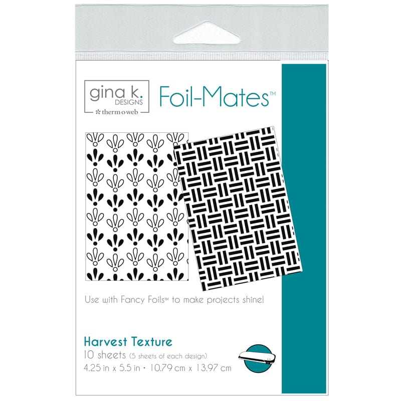 Gina K. Designs Foil-Mates carte Harvest Texture 10 feuilles