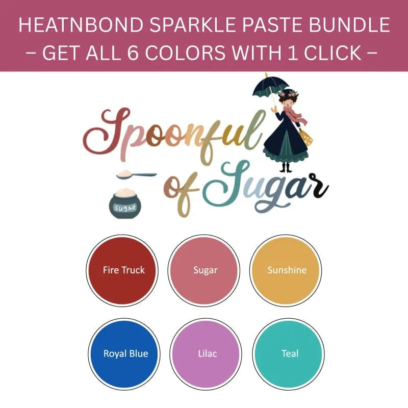 HeatnBond Sew a Story pâte pailletée Spoonful lot 6 Relief