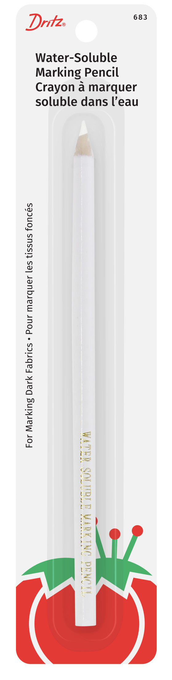 Dritz crayon marquage soluble eau blanc couture