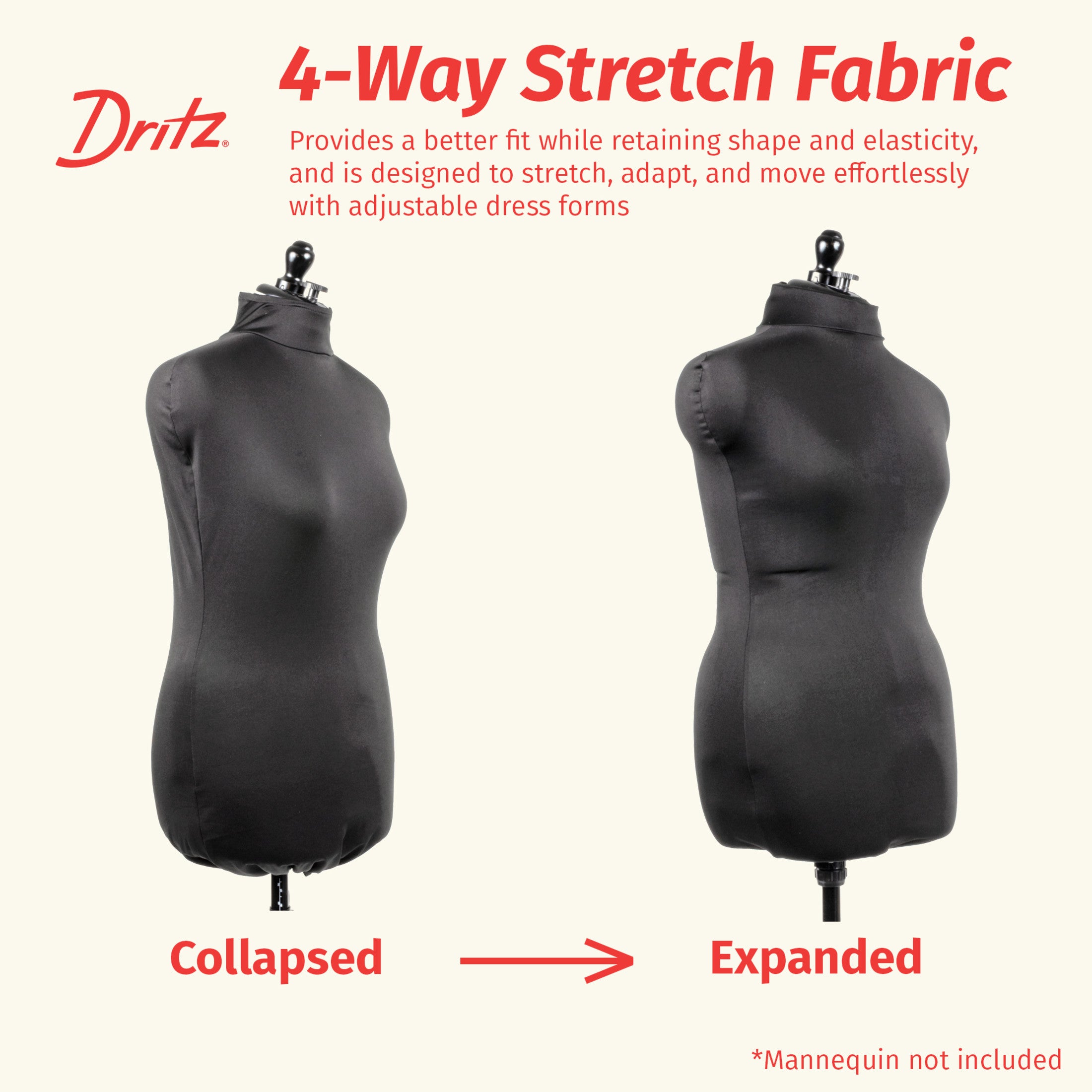 Dritz Dress Forms Housse Mannequin Polyester taille S