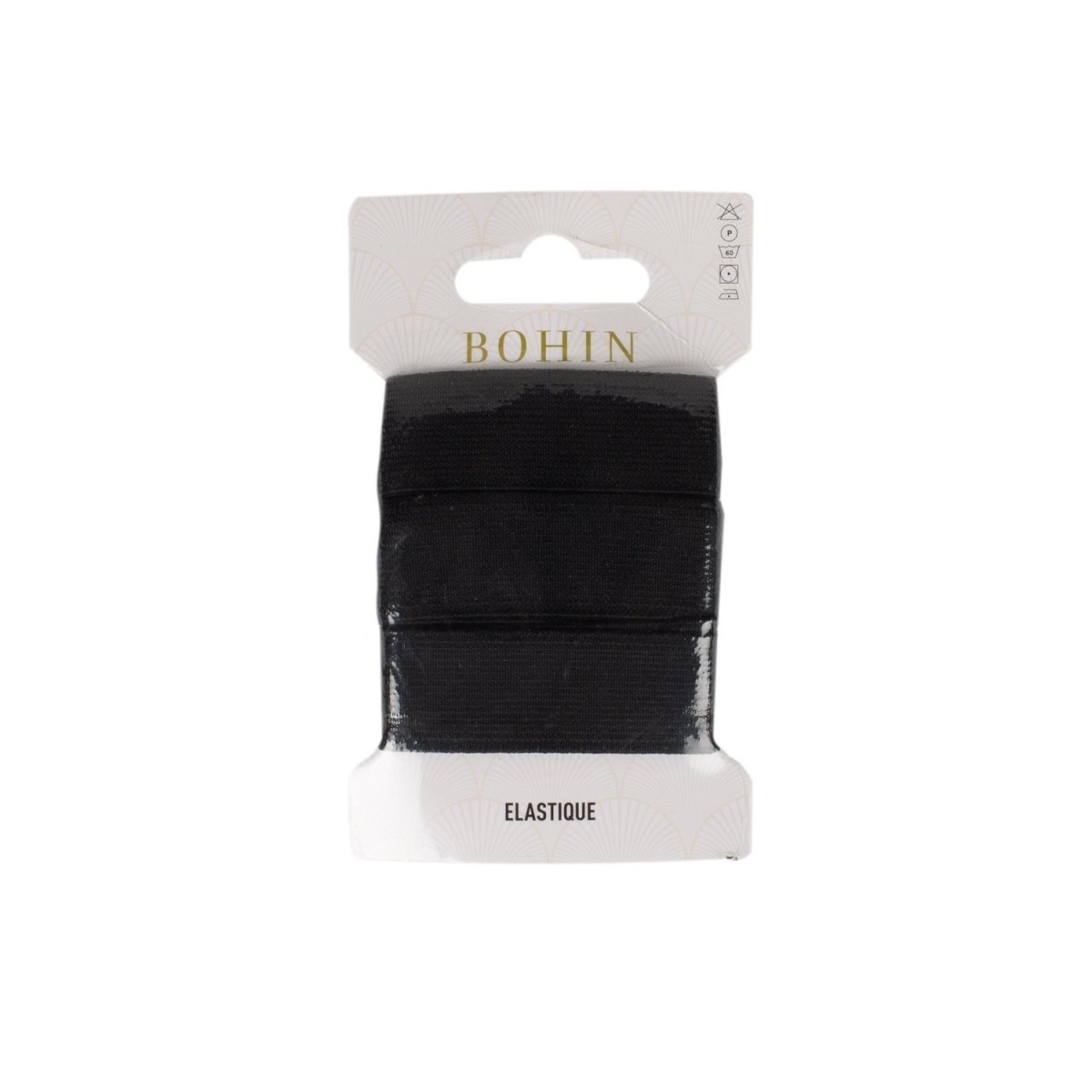 Bohin Élastiques Ruban élastique noir 22 mm x 0,80 m ceinture