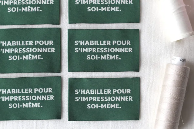 La Petite Maison Couture S'impressionner étiquette à coudre x8 vert