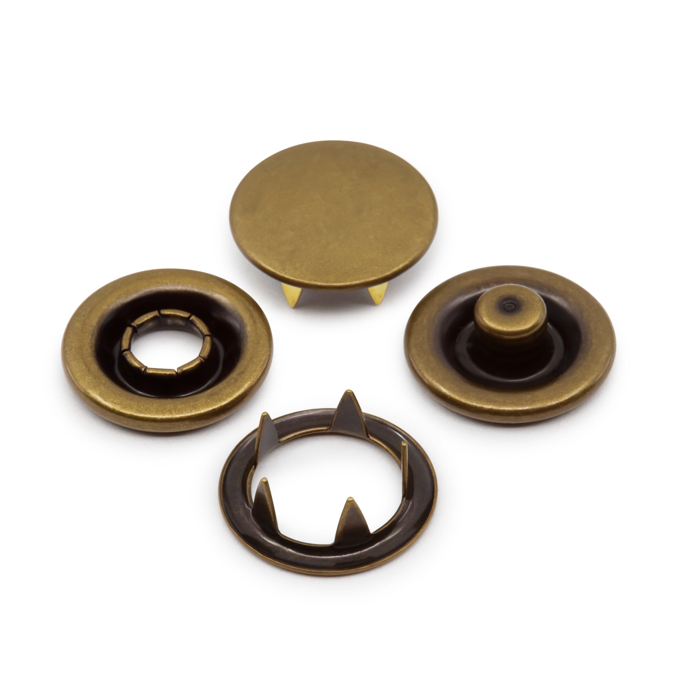 Dritz Fasteners Boutons Pression 5/8" Laiton Antique x6 Robustes