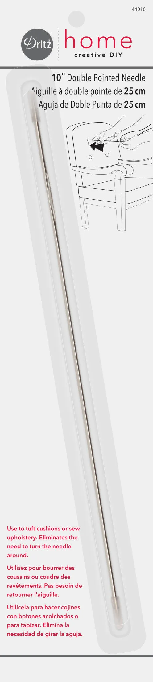 Dritz Aiguille Double Pointe Tapisserie 25 cm Capiton