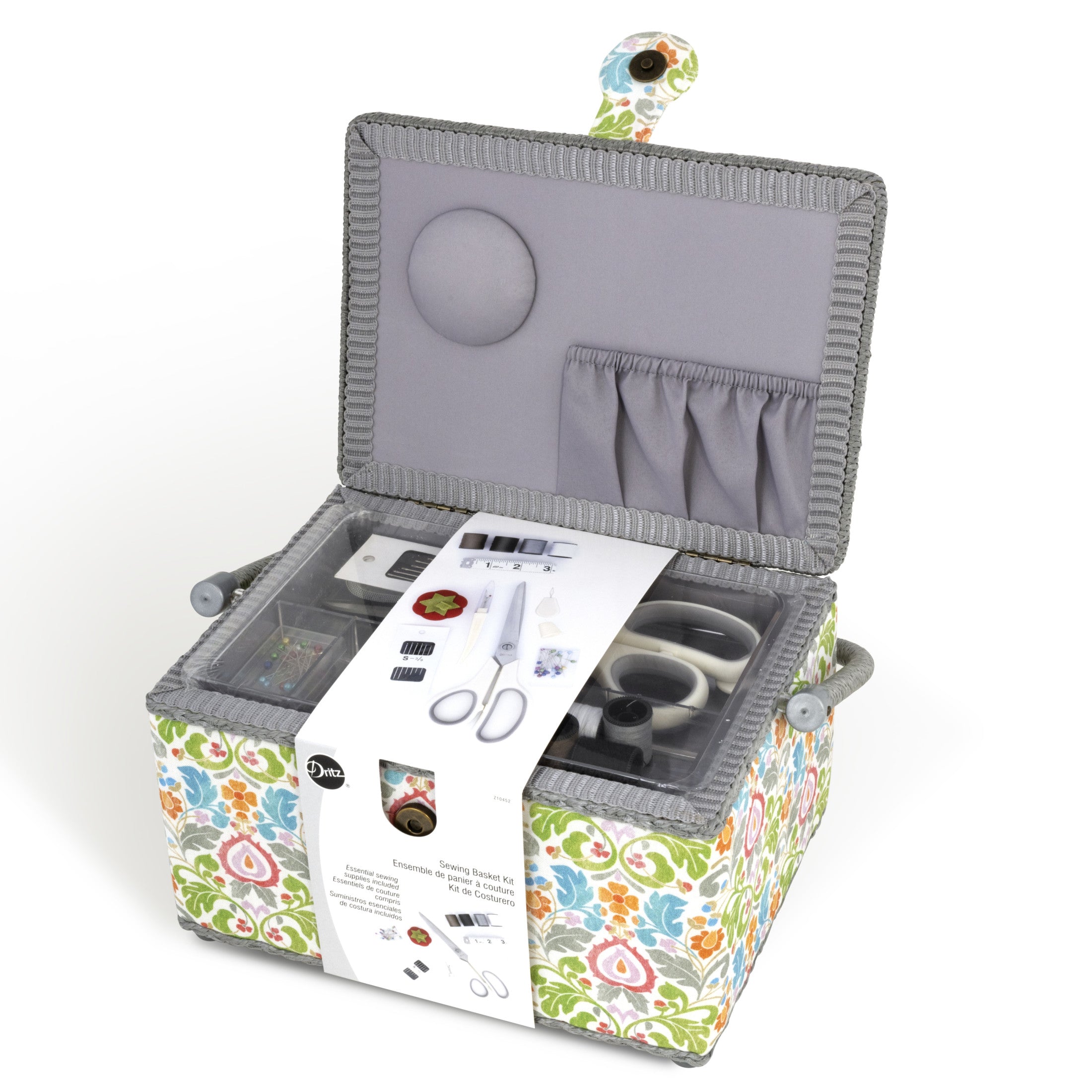 Dritz panier couture moyen garni 13 pièces mercerie