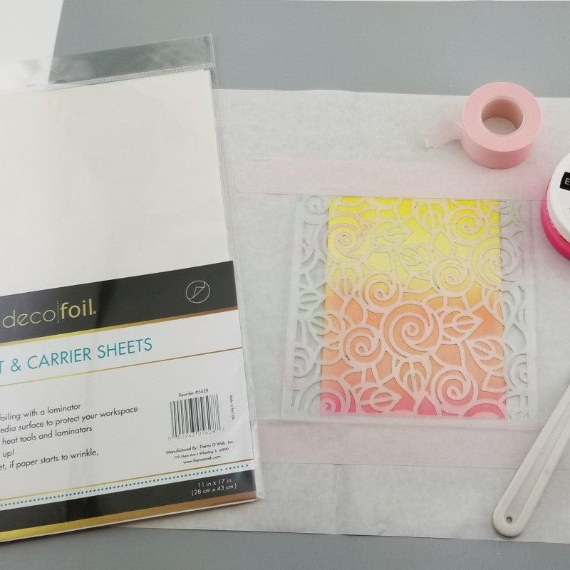 Deco Foil Craft & Carrier Sheets Feuilles Protection 6 Feuilles