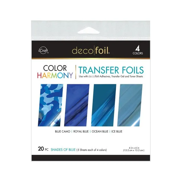 HeatnBond Deco Foil feuilles transfert Shades of Blue x20