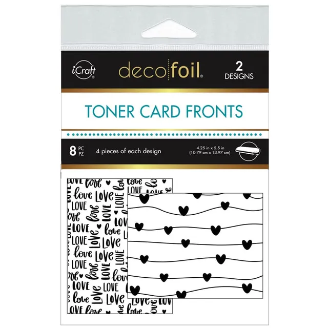HeatnBond Deco Foil Toner carte Love All Ways A2 x8