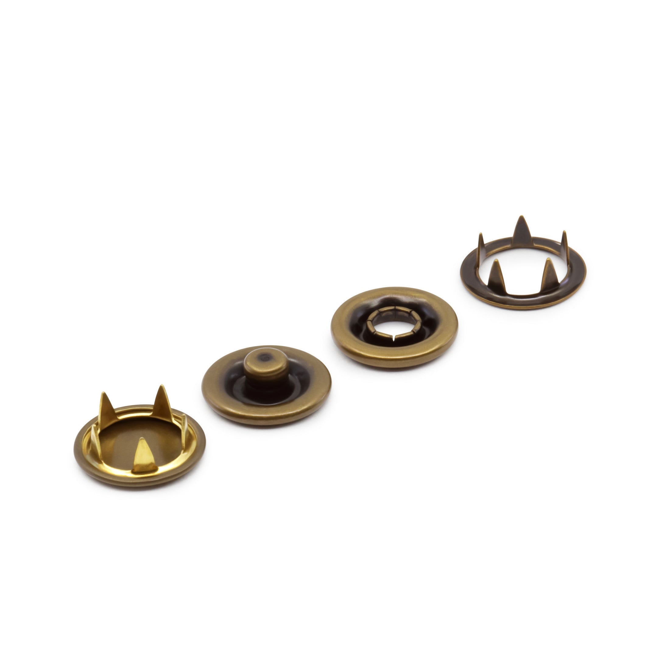 Dritz Fasteners Boutons Pression 5/8" Laiton Antique x6 Robustes