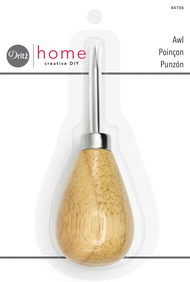 Dritz poinçon alène manche bois pour cuir et tissu