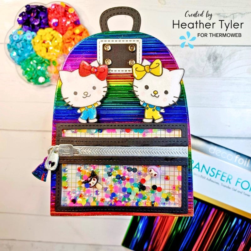HeatnBond Deco Foil Prismatic Rainbow feuille foil 12 pièces