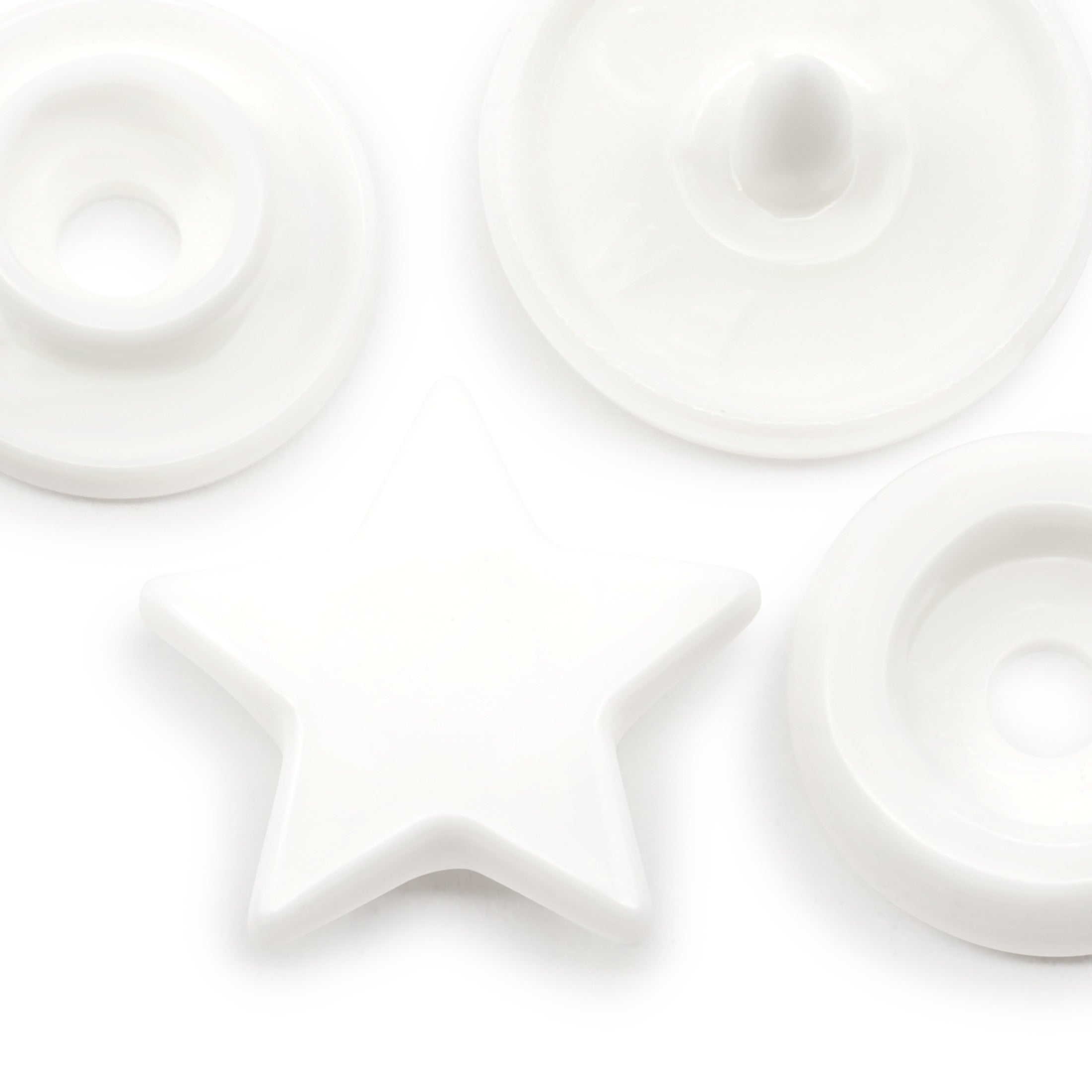 Dritz Star Bouton pression plastique blanc 12 sets