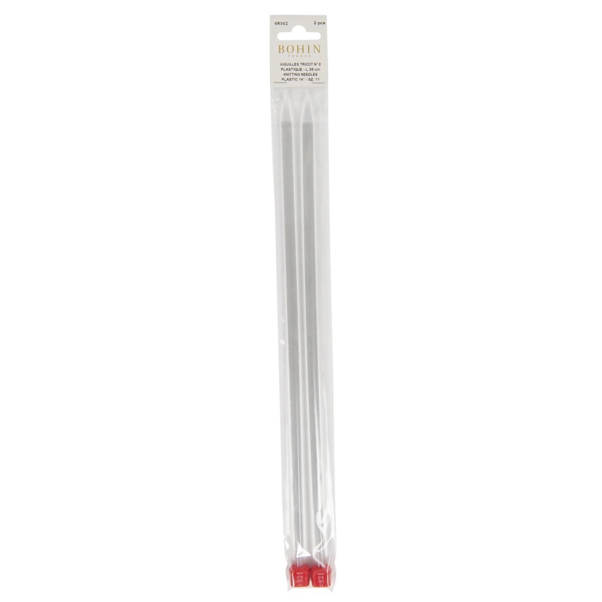 Bohin Tricot N°6 aiguilles à tricoter plastique 35 cm