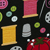 Dritz Sewing Baskets panier couture rectangulaire grand noir mercerie