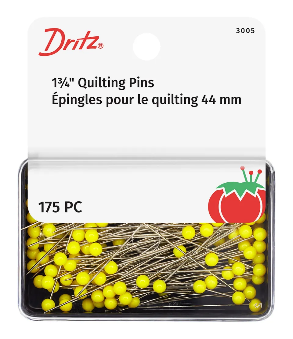 Dritz 3005 épingles patchwork jaunes 175 pcs acier