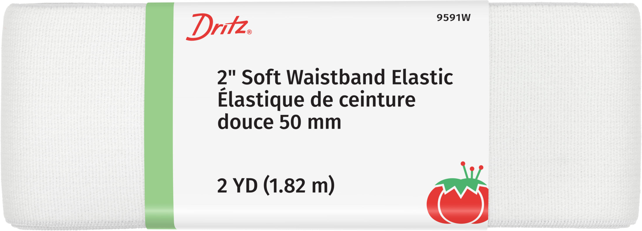 Dritz élastique taille tissu blanc 50 mm 1,8 m