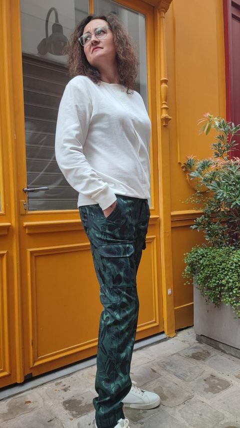Kitac Kit Couture Facile Pantalon Cargo Telmon Femme Twill