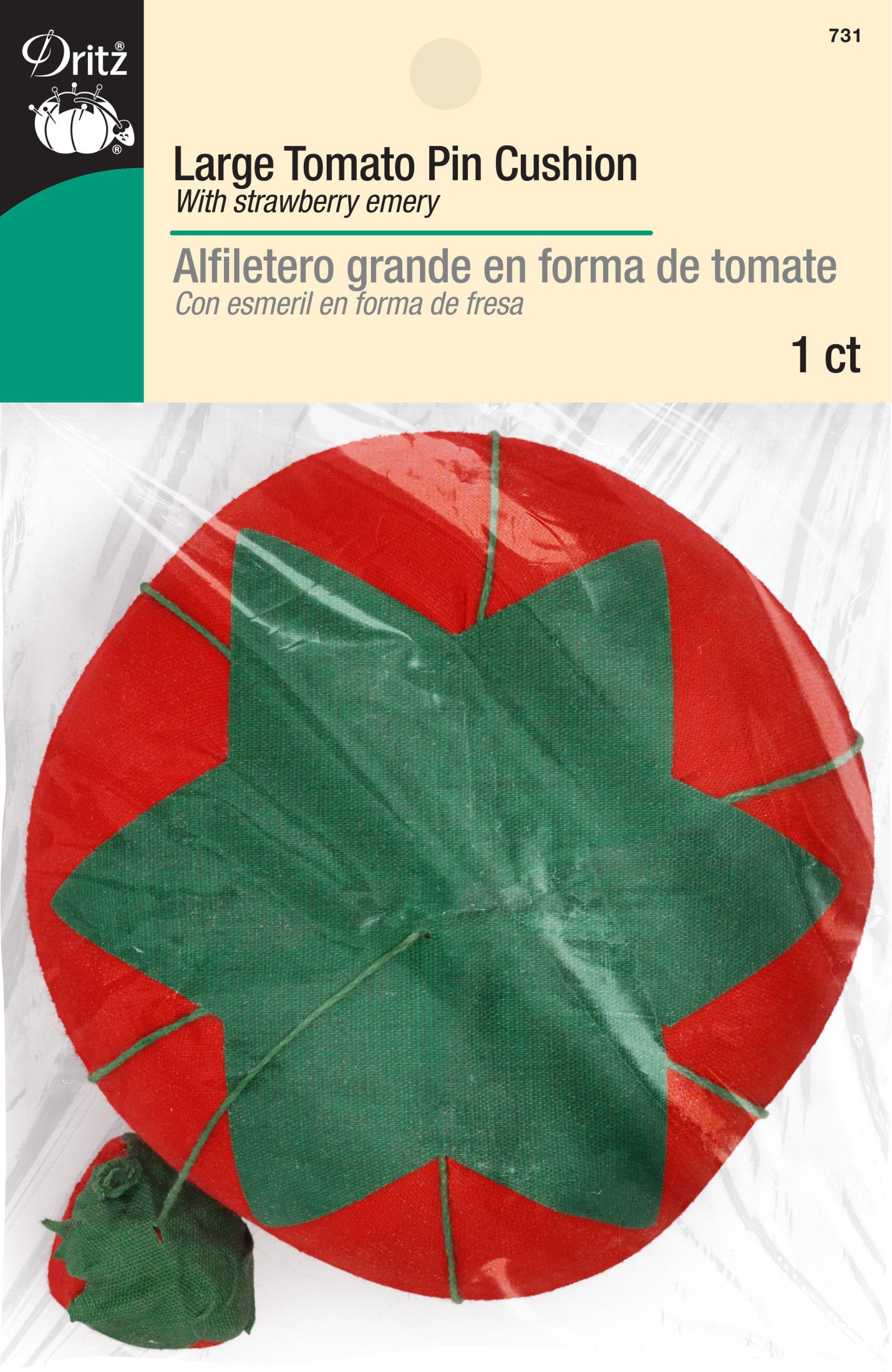 Dritz Tomate pique-aiguilles 10 cm avec fraise émeri