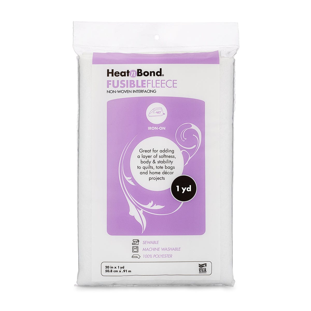 HeatnBond molleton thermocollant blanc 50x91 cm polyester