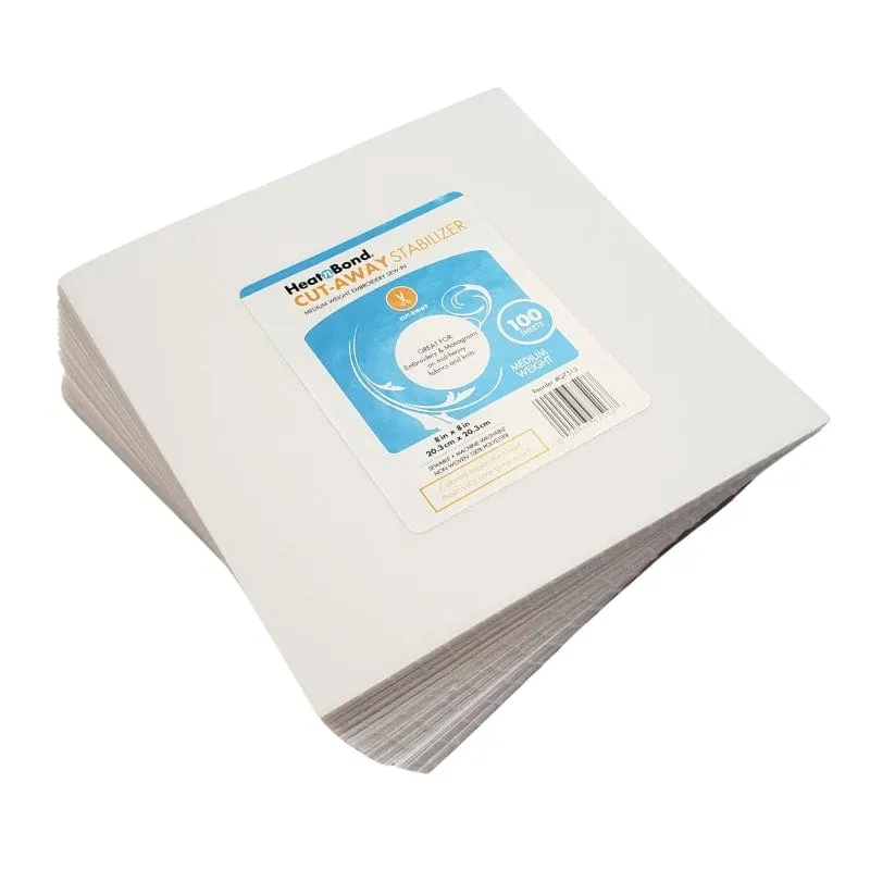 HeatnBond Stabilisateur Cut Away Blanc 100 feuilles