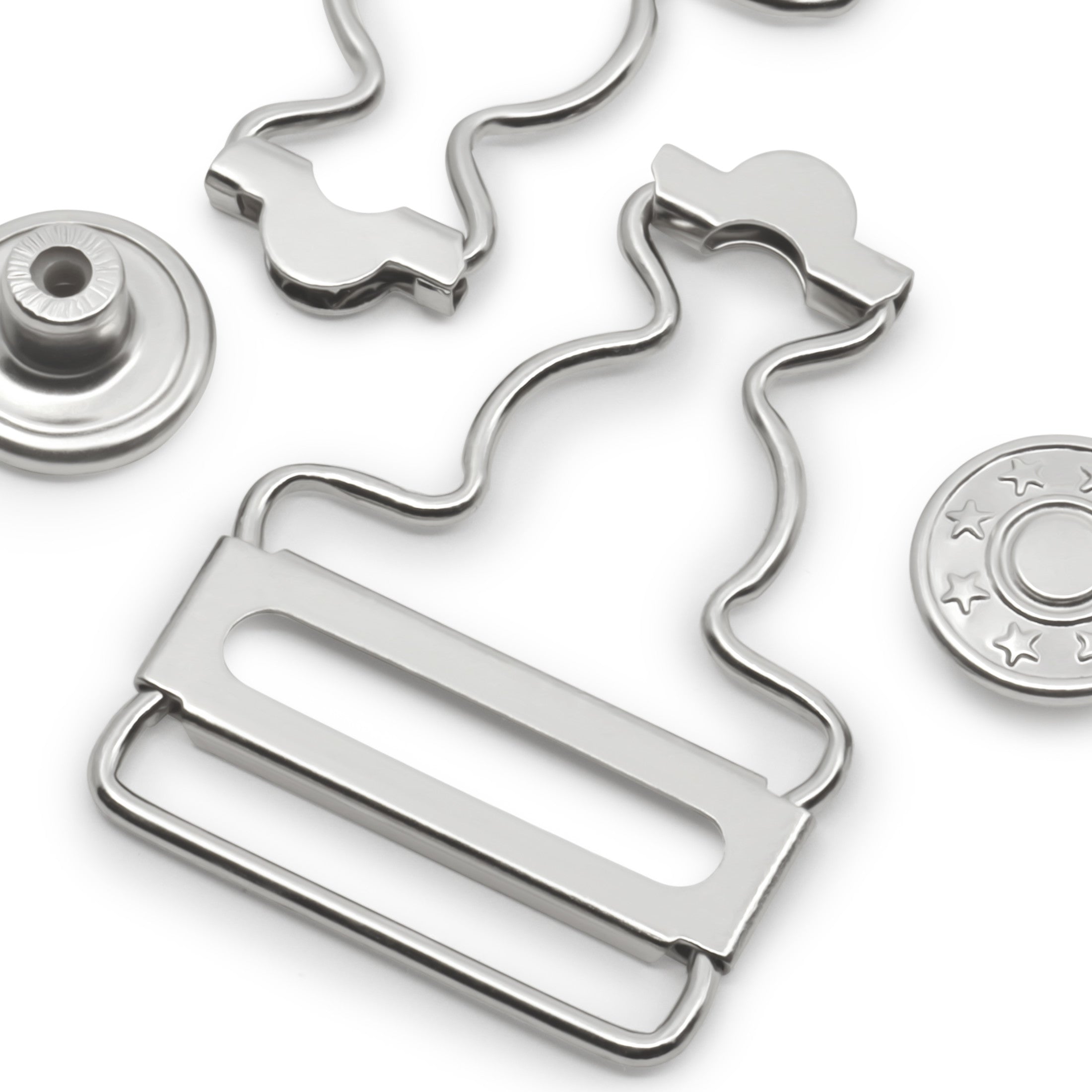 Dritz 7-65 boucles salopette boutons sans couture nickel