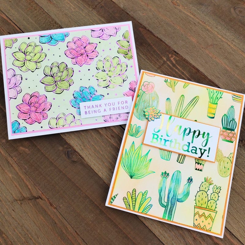 Deco Foil So Succulent cartes à foiler A2 x8