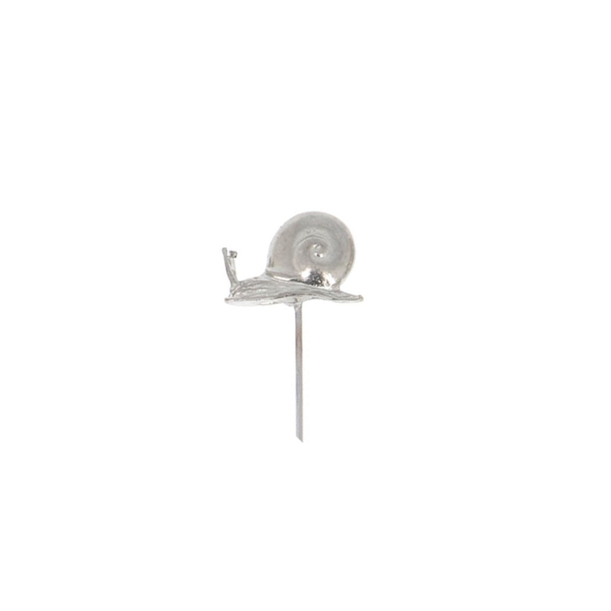 Bohin Fibule Escargot Cabinet de curiosité broche étain 8 cm