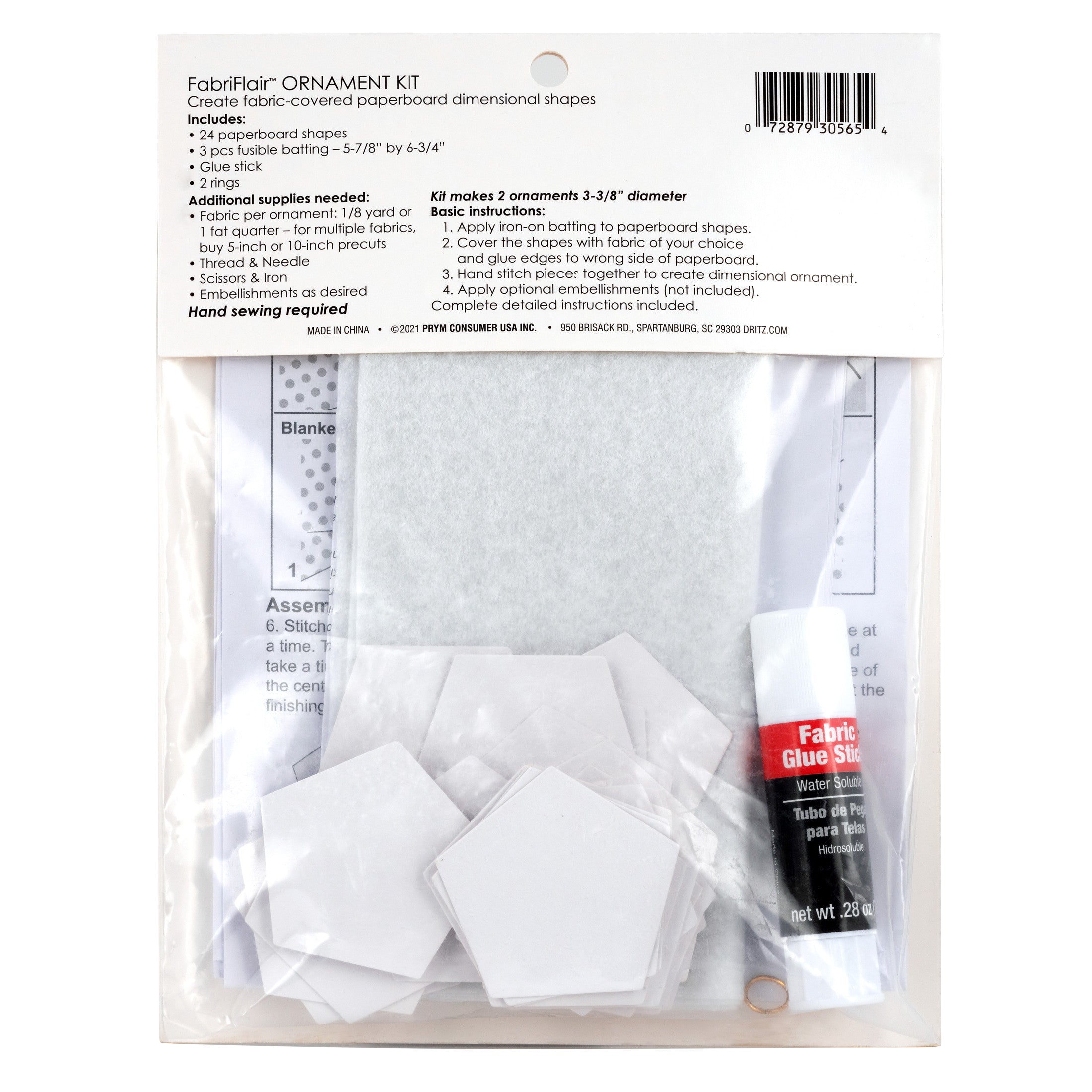 Dritz FabriFlair kit ornement Brio Sphère tissu à coudre