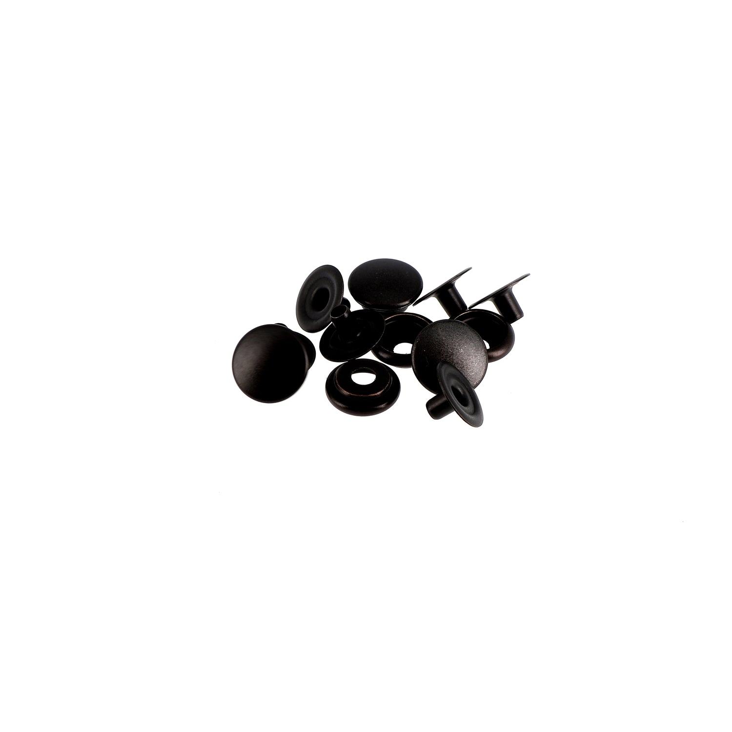 Bohin Boutons et pressions sans couture 14 mm argent x8