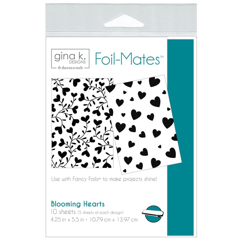 HeatnBond Gina K Foil-Mates Blooming Hearts feuille foil 10 pcs