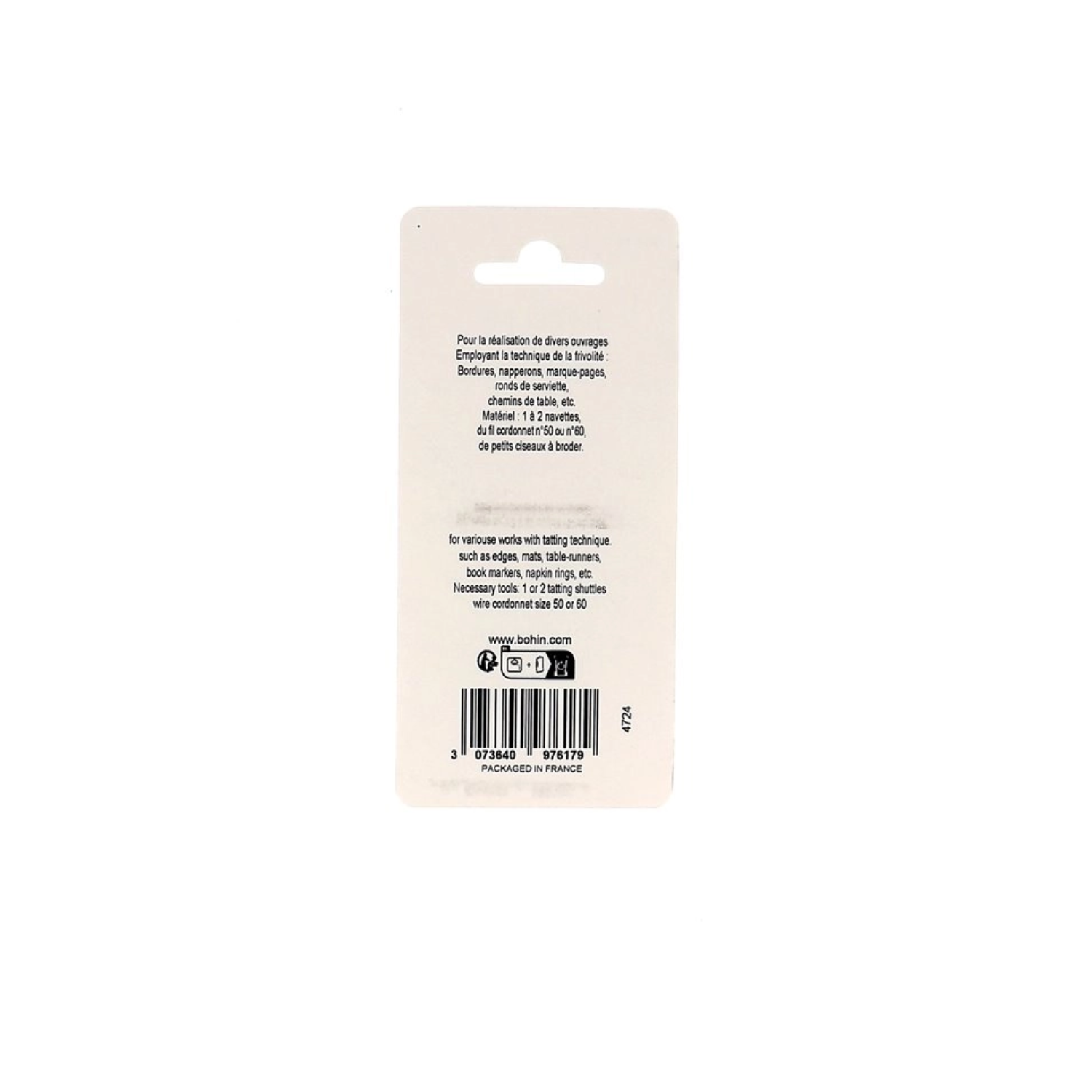 Bohin Navettes Frivolités x2 – Navette Dentelle Fil Coton Soie