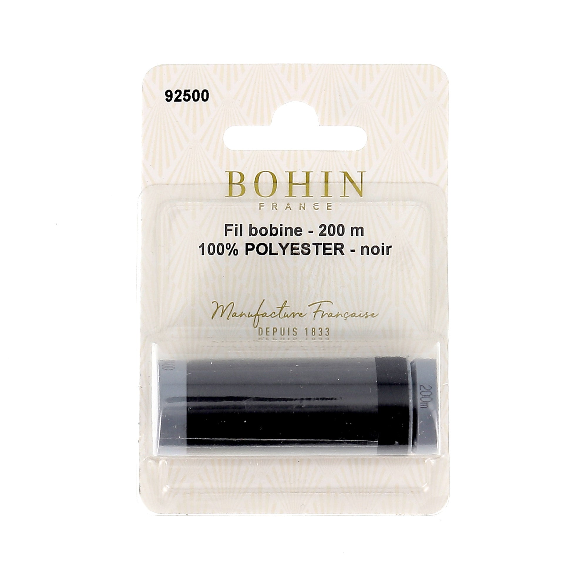 Bohin Fils Fil à coudre polyester 200 m Noir